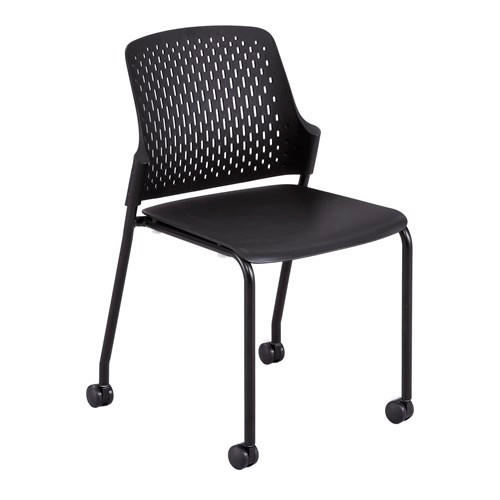 Safco Products Safco Next Stack Chair with Casters (4 Pack!) 