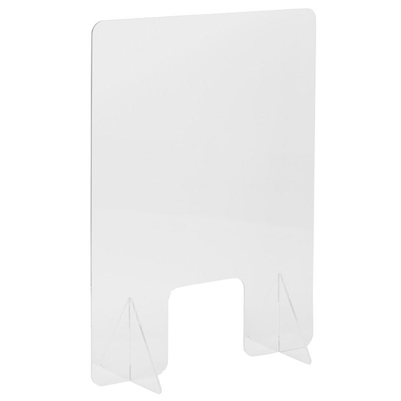  Flash Furniture 33"H x 24"L Acrylic Free-Standing Register Shield and Sneeze Guard 