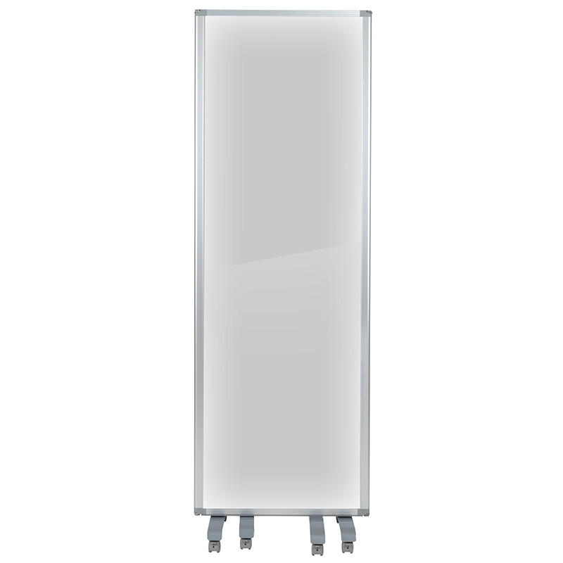  Flash Furniture Transparent Acrylic Mobile Partition with Lockable Casters 