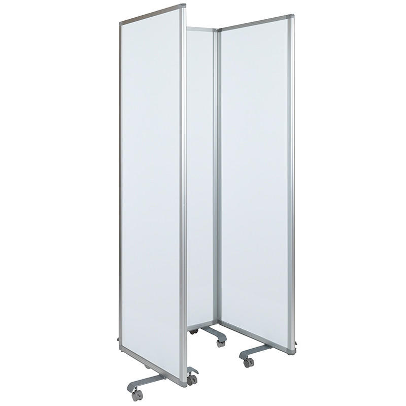  Flash Furniture Mobile Magnetic Whiteboard Partition with Lockable Casters 