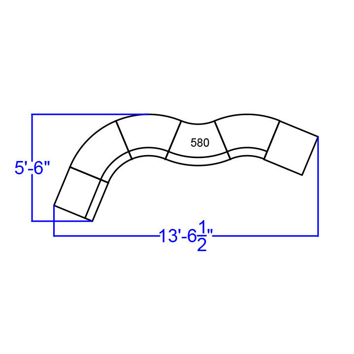  Flash Furniture Alon Series Curved White Reception Sectional 