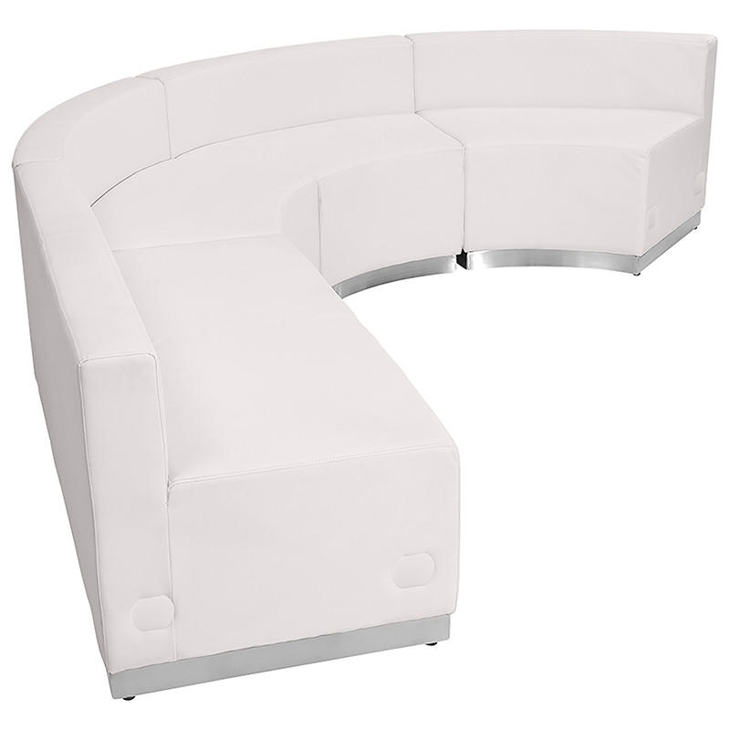 Flash Furniture Alon Series White LeatherSoft Modular Sofa Sectional 