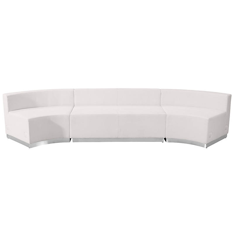  Flash Furniture Alon Series Contemporary White Sectional Layout 