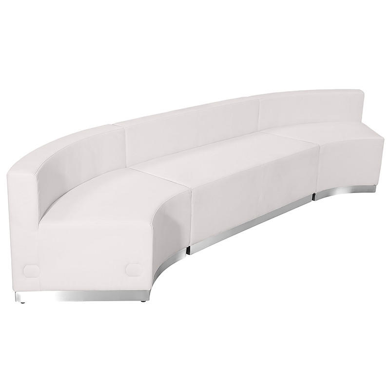  Flash Furniture Alon Series Contemporary White Sectional Layout 