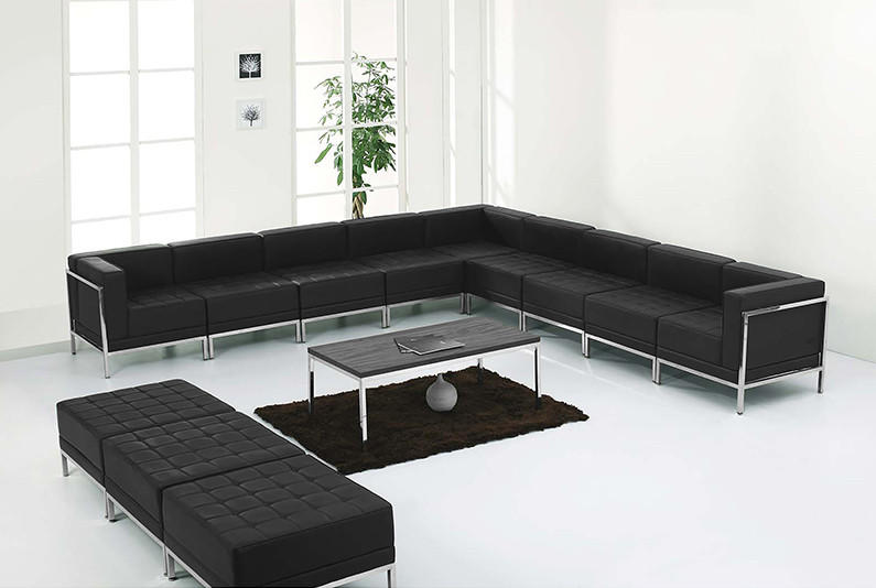  Flash Furniture Imagination Series 12 Piece Tufted Black Lounge Seating Set 