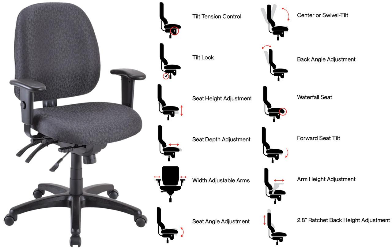 Eurotech 4x4 SL Multi-Function Task Chair - Thumbnail 2