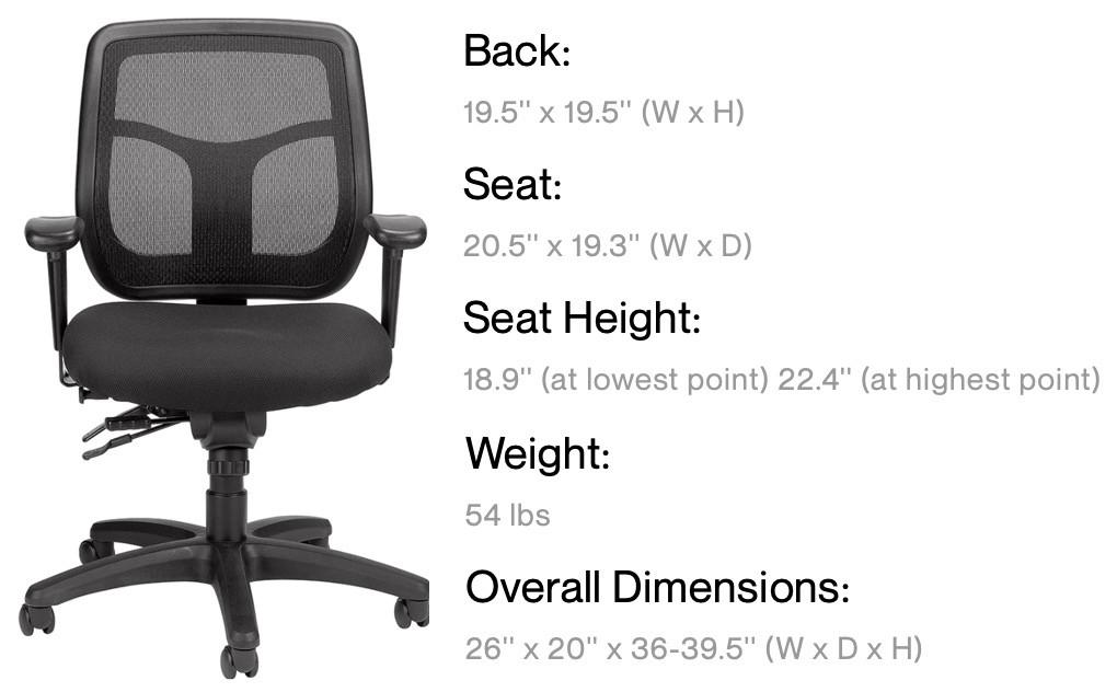 Eurotech Seating Apollo Multi-Function Task Chair with Seat Slider