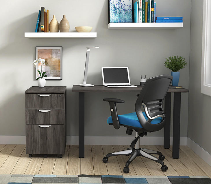  Offices To Go Superior Laminate 48" x 24" Writing Desk with Mobile Storage Cabinet 