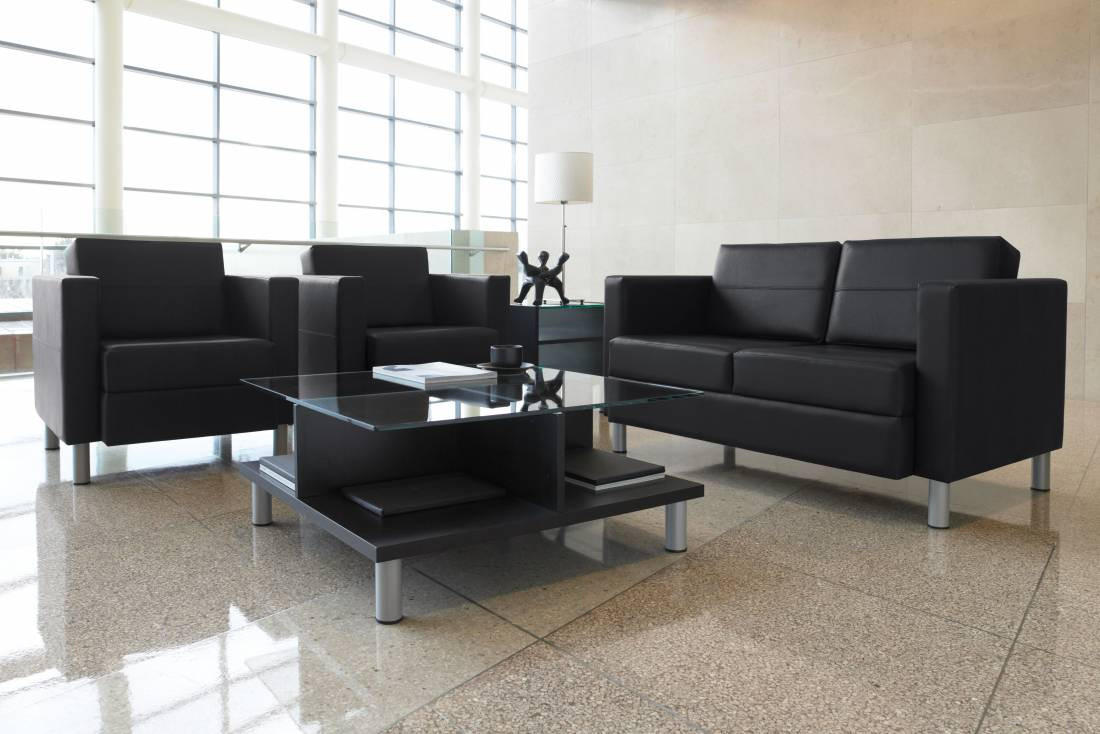 Global Total Office Global Citi Genuine Leather Lounge Furniture Collection 