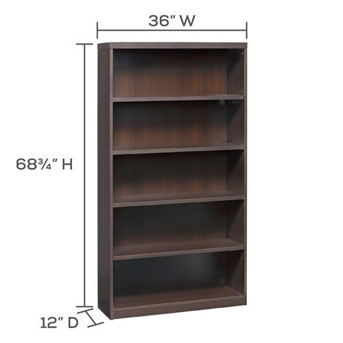 Mayline Group Mayline Aberdeen 5 Shelf Bookcase AB5S36