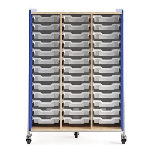 Safco Products Safco Whiffle 3 Row Storage Cart with Organizing Bins 