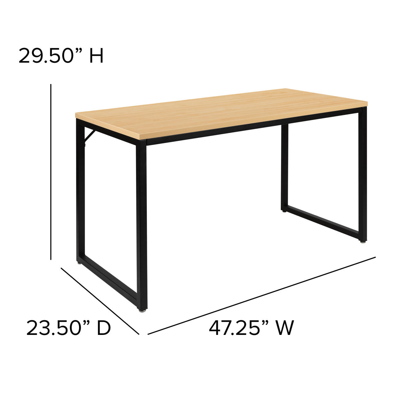  Flash Furniture Tiverton Maple Top Writing Desk 