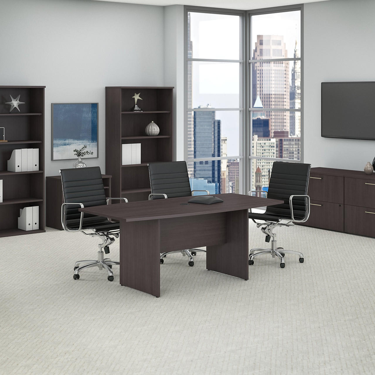  Bush Business Furniture 72x36 Boat Top Conference Table 