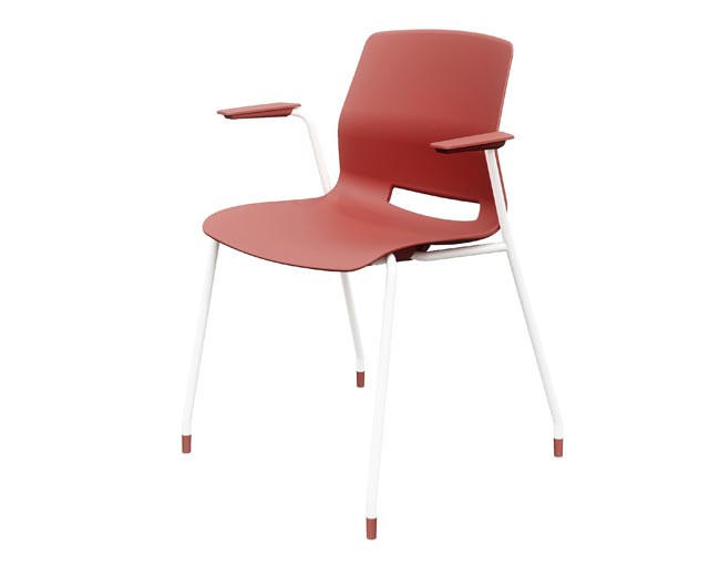 KFI Studios KFI IMME Stackable Polypropylene Guest Chair with Arms