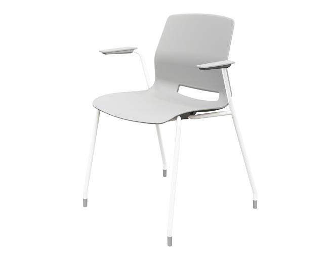 KFI Studios KFI IMME Stackable Polypropylene Guest Chair with Arms