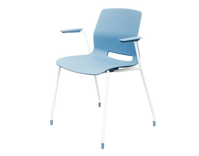 KFI Studios KFI IMME Stackable Polypropylene Guest Chair with Arms