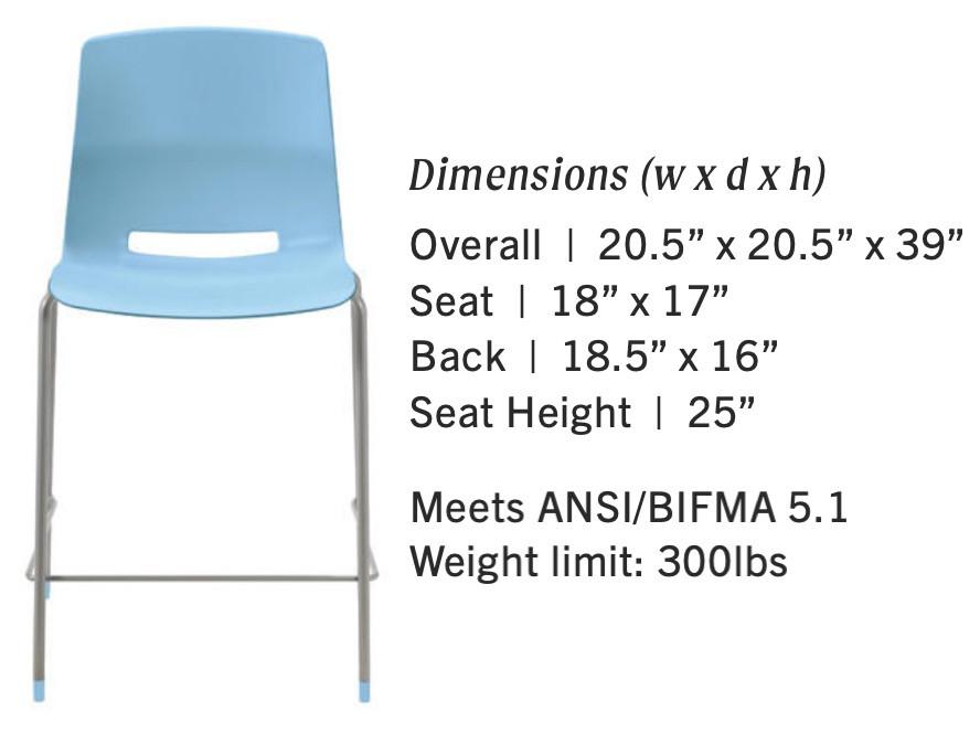 KFI Studios KFI IMME Polypropylene Counter Stool CT2700 