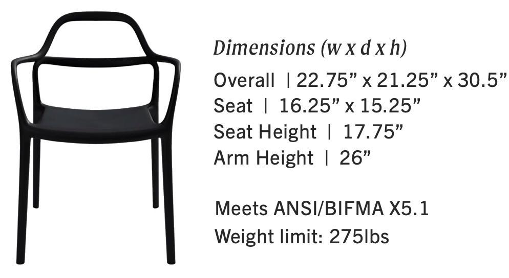 KFI Studios Express Yourself Indoor/Outdoor Polypropylene Chair