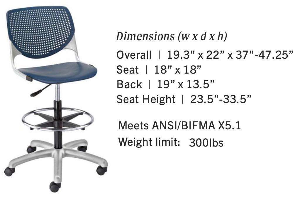 KFI Studios KFI Kool Armless Task Stool DS2300 