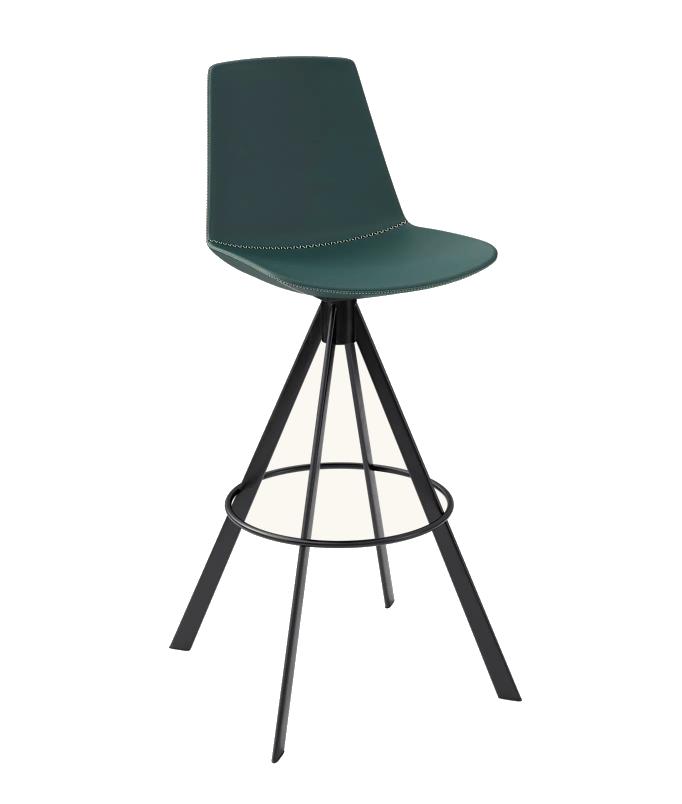KFI Studios KFI Zoso Contemporary Faux Leather Swivel Bar Stool BR6700 