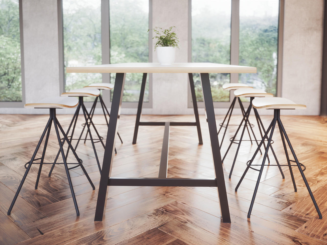 KFI High Pressure Laminate Midtown Standing Conference Table