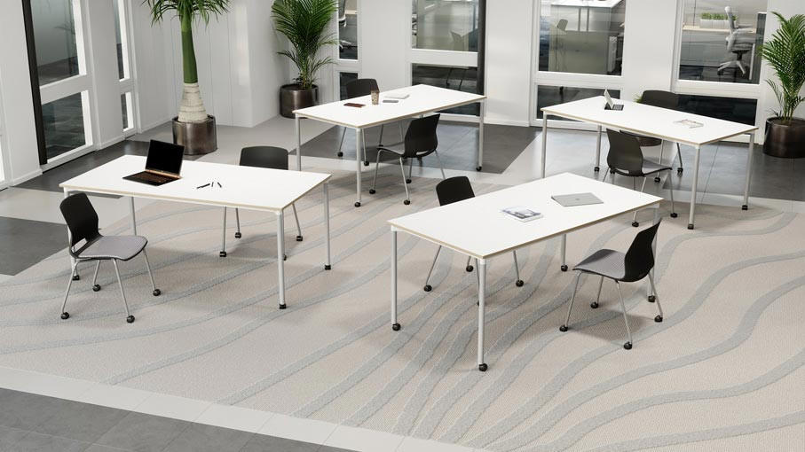  KFI Studios 72" Dailey Rectangular Table TFL3672D (Available with Power!) 
