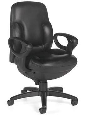 Global Total Office Global Concorde Series Mid Back Leather Executive Chair 2425