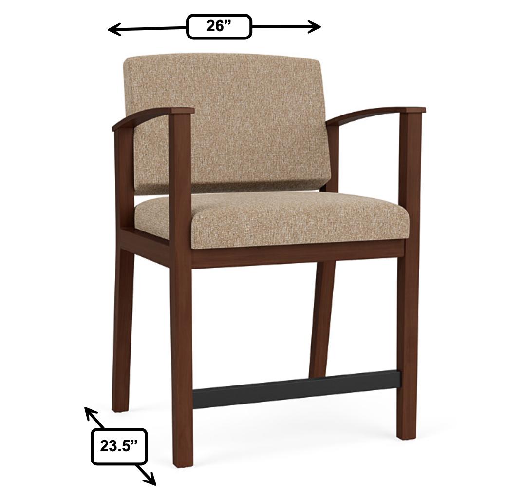  Lesro Amherst Wood Collection Oversize Hip Chair AW1261 