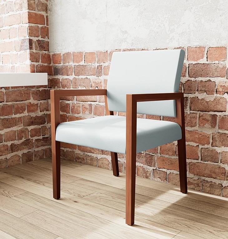  Lesro Brooklyn 300 lb. Capacity Wood Guest Reception Chair BK1101 