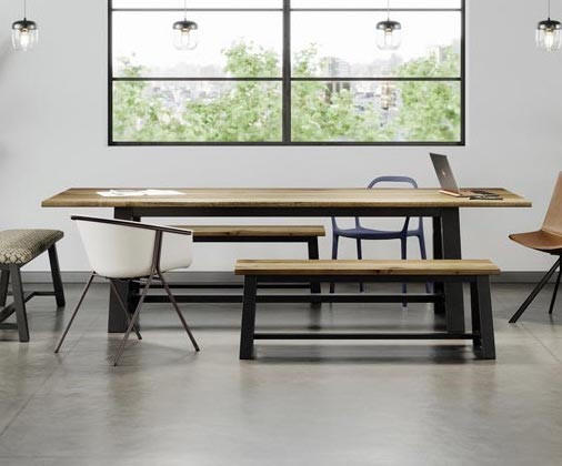  KFI Studios Midtown Heavy Duty 9' Solid Wood Top Boardroom Table (Available with Power!) 