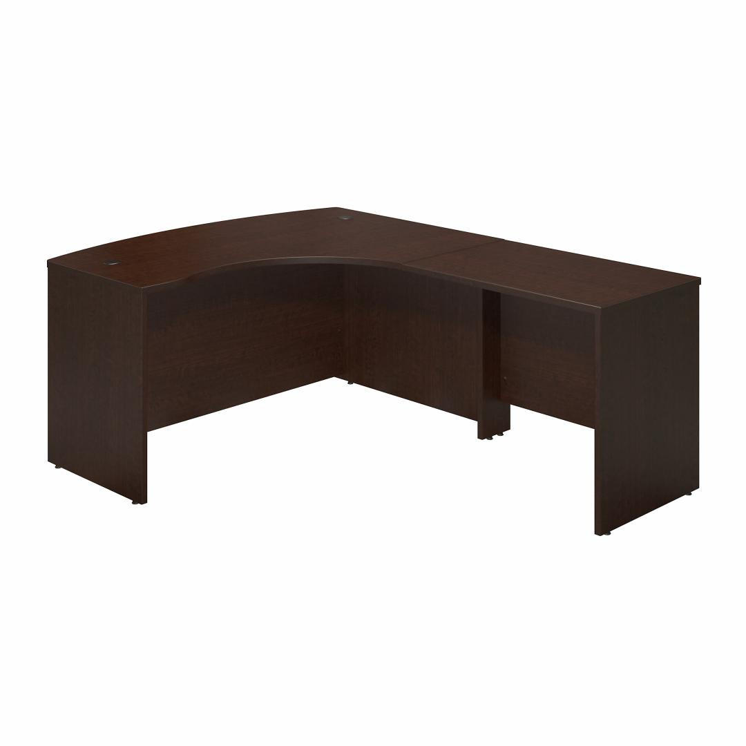  Bush Business Furniture Series C Elite Mocha Cherry Right Handed Bow Front L-Desk 