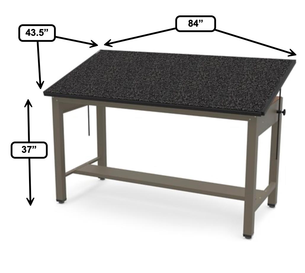 Safco Products Safco Ranger Steel 4-Post Professional Adjustable Top Drafting Table
