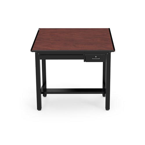 Safco Products Safco Ranger Steel 4-Post 48" x 37.5" Engineering Adjustable Top Drafting Table with Drawers 