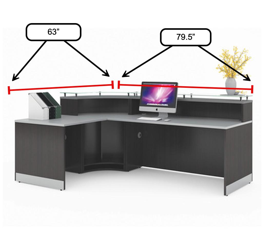 Office Source Cosmo Collection Contemporary Reception Desk