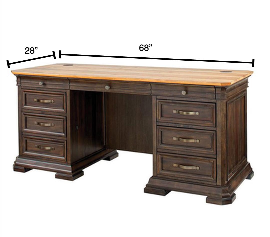 Office Source Westwood Collection Double Pedestal Executive Desk