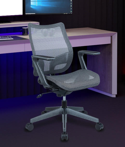 Eurotech Seating Sharper Image Grey Mesh Task Chair