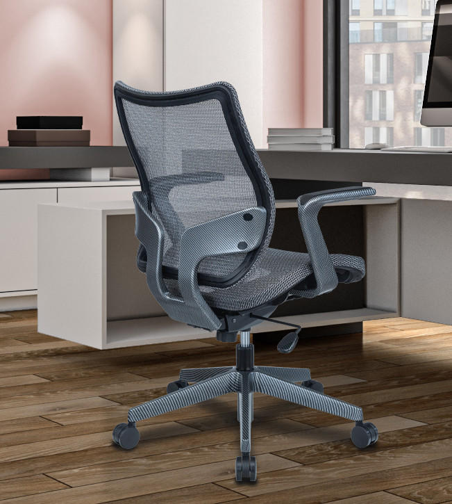 Eurotech Seating Sharper Image Grey Mesh Task Chair