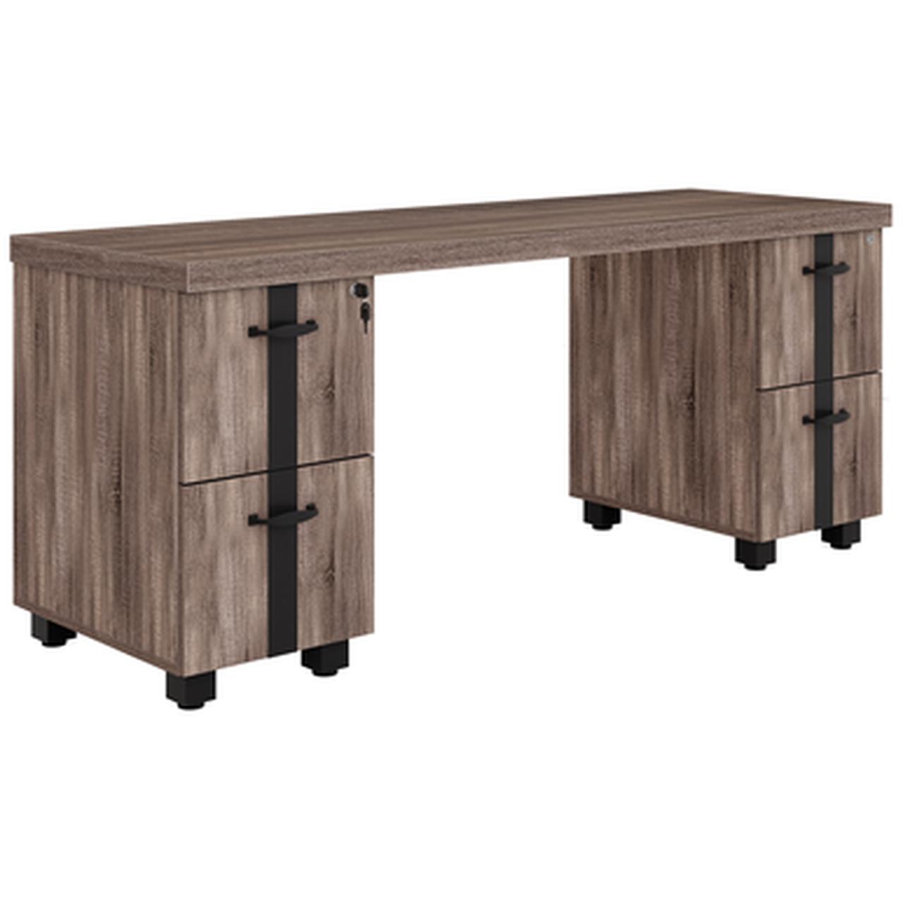  Office Source Riveted Collection Double Pedestal Credenza HIC7130 