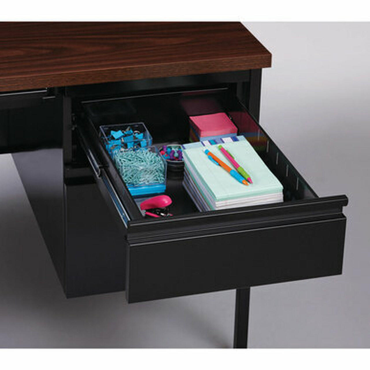  Office Source Raleigh 45"W x 24"D Single Pedestal Desk OSSP4524 