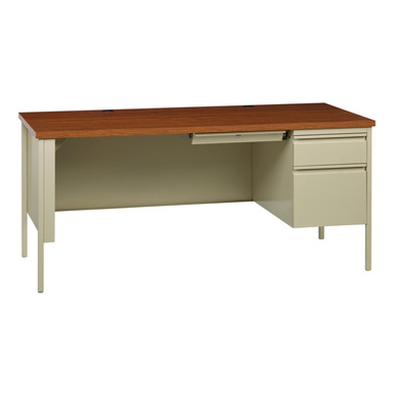  Office Source Raleigh 66"W x 30"D Single Pedestal Desk OSSP6630 