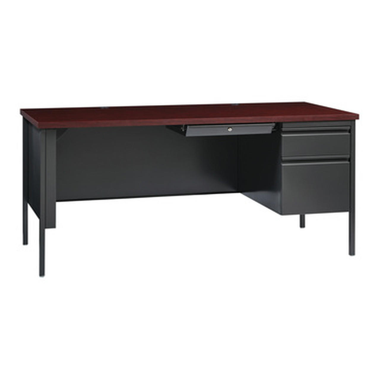  Office Source Raleigh 66"W x 30"D Single Pedestal Desk OSSP6630 