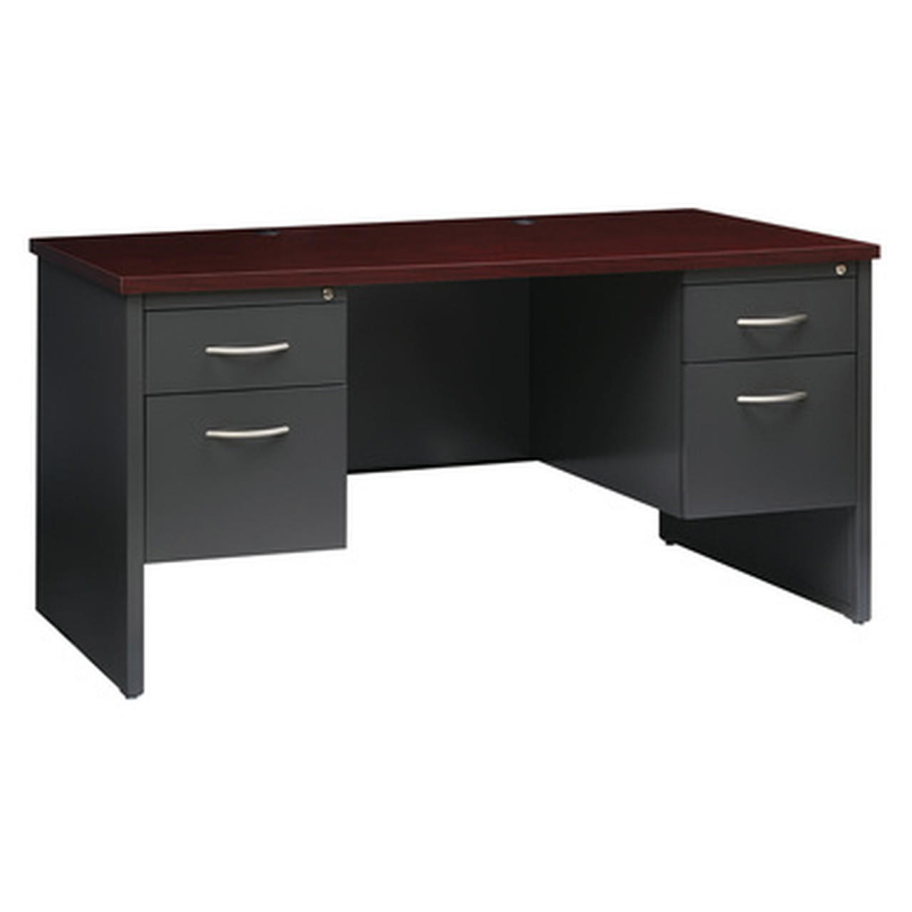  Office Source Bedford 60"W x 30"D Double Pedestal Desk OSMD6030 