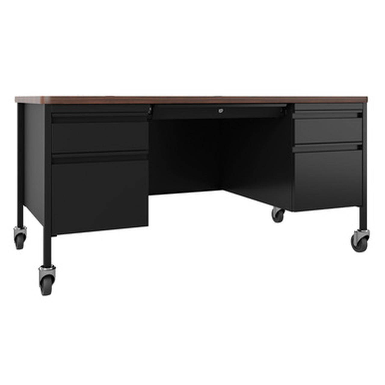  Office Source Whitley 60"W x 30"D Double Pedestal Teachers Desk OSTDM6030 