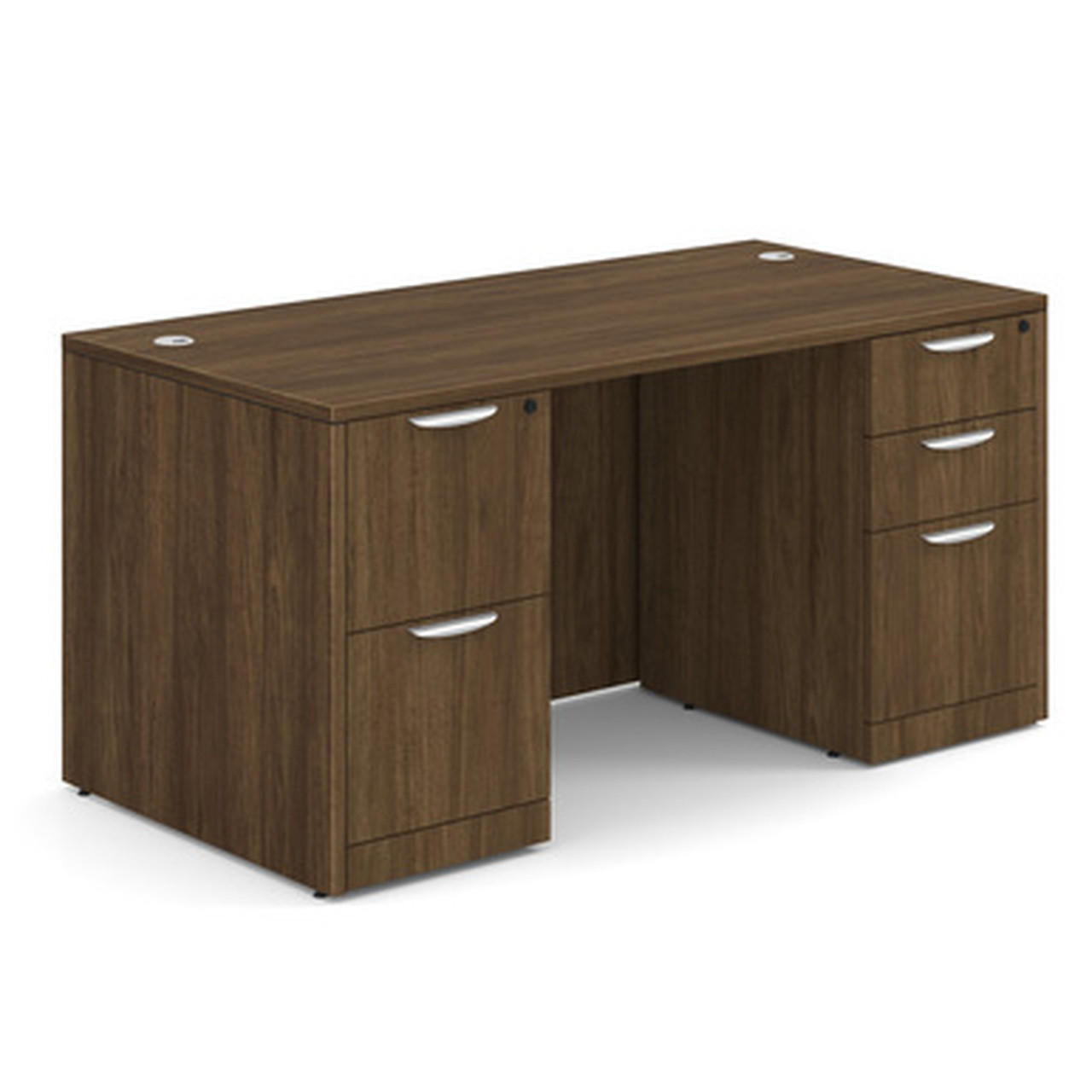  Office Source OS Laminate Collection 60" x 30" Double Pedestal Desk DBLFDPL103 