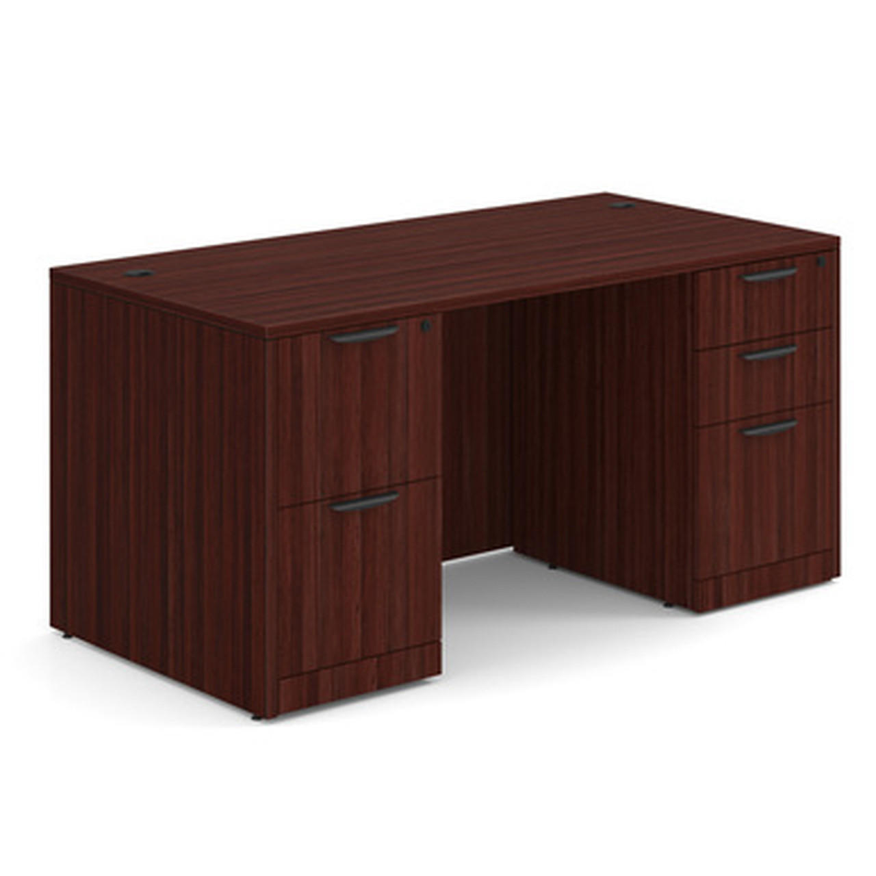  Office Source OS Laminate Collection 60" x 30" Double Pedestal Desk DBLFDPL103 