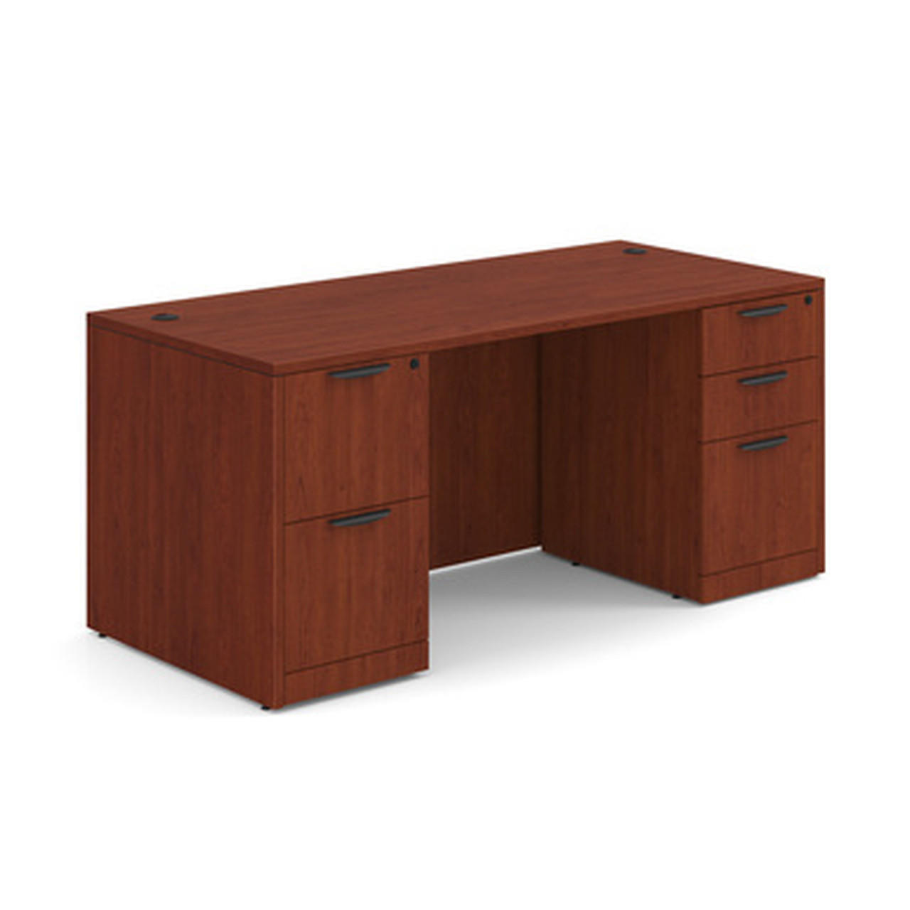  Office Source OS Laminate Collection 66" x 30" Double Pedestal Desk DBLFDPL102 