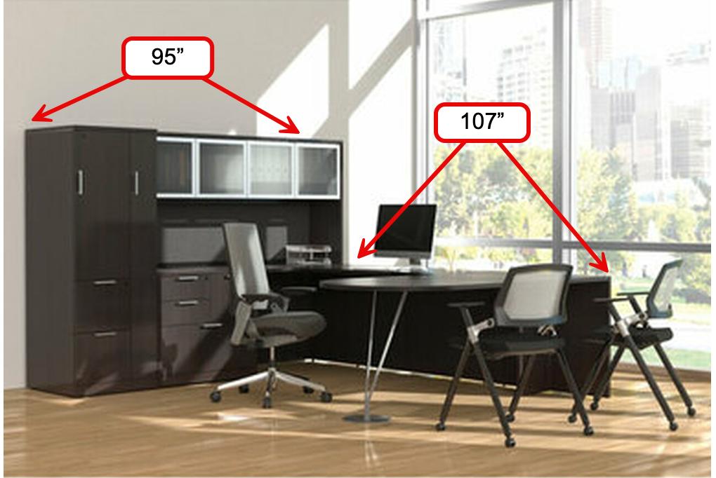  Office Source OS Laminate Contemporary U-Shaped Desk Configuration OS125 