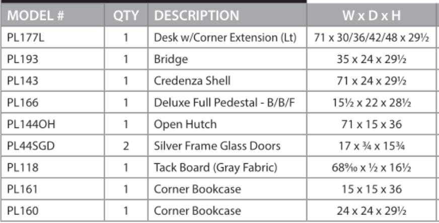 Office Source OS Laminate Collection U-Desk OSTYP238