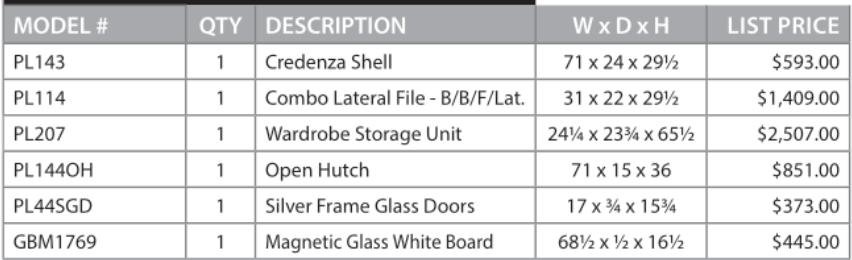Office Source OS Laminate Desk Typical OSTYP154