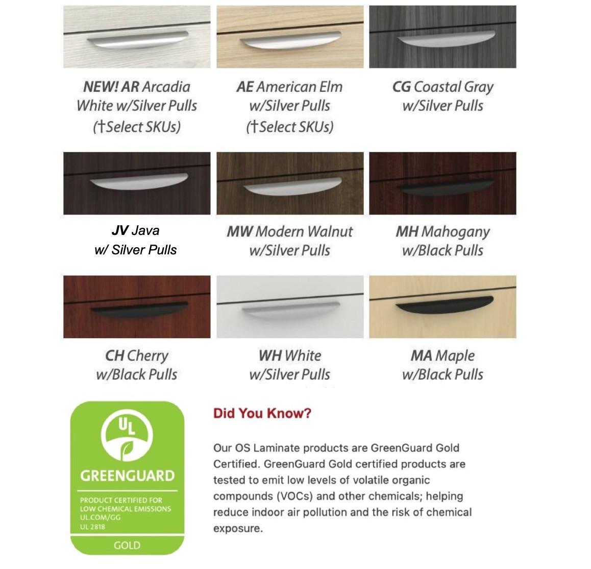  Office Source OS Laminate L Shape Typical with Wall Mount Hutch OS31 